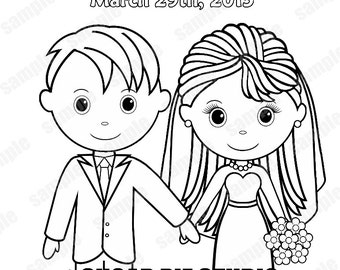 Shocking image with wedding coloring book printable Epic image intended for wedding coloring book printable