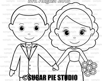 Bride Coloring Page Etsy