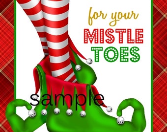 SALE Instant download Printable DIY Digital  2.25 inch mistle toes mistletoes  mistletoe gift tags