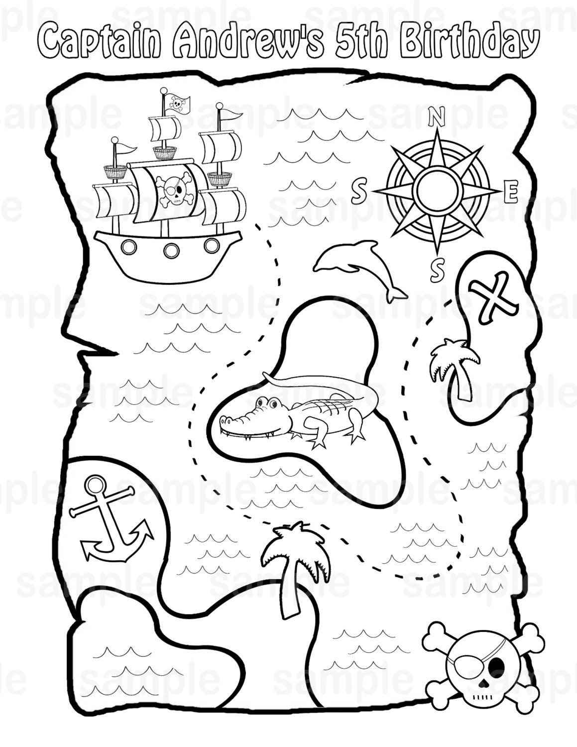 Treasure Map For Kids Template