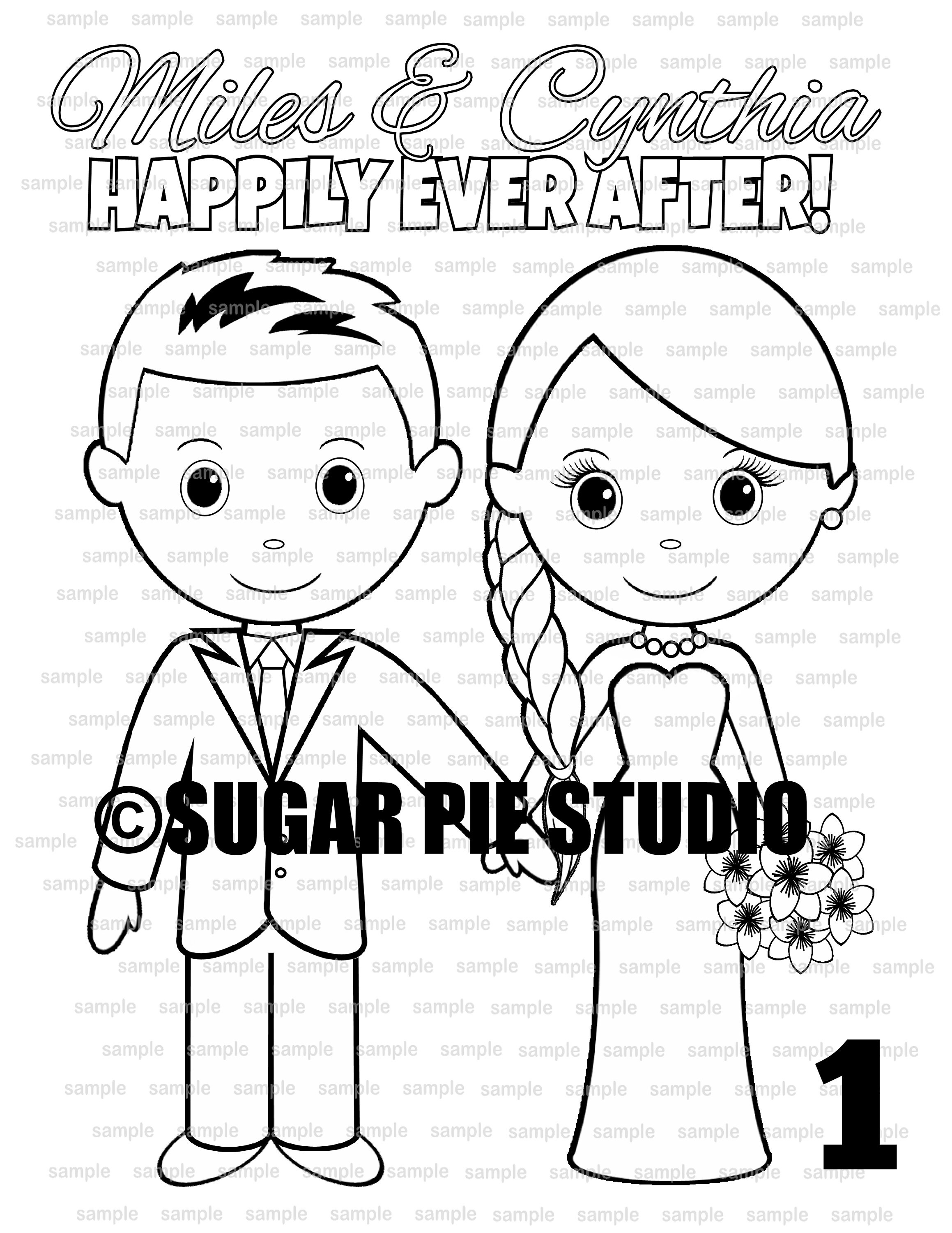 Download Wedding Coloring Book Favor Kids 8 5 X 11 Pdf Or Jpeg Template