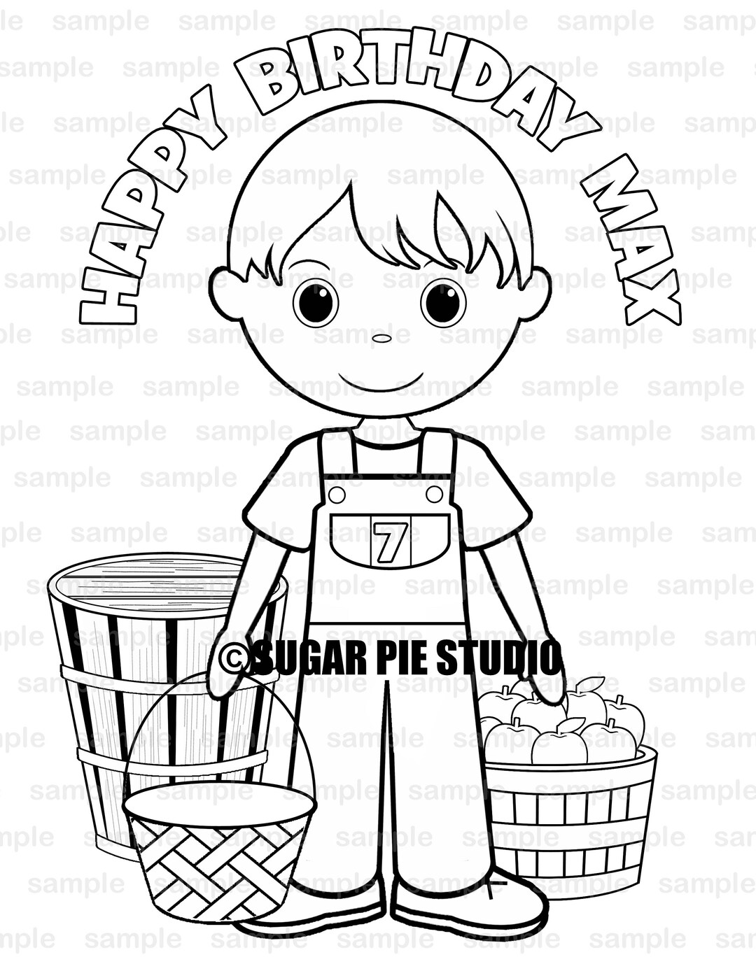Personalized Farm Coloring Page Birthday Party Favor Colouring - Etsy