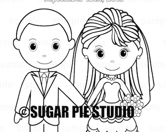 Printable Personalized Wedding Coloring Activity Book Favor Kids 8.5 X 11  PDF or JPEG TEMPLATE 