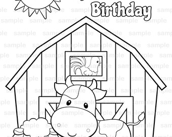 Personalized Printable Farm Birthday Party Favor Childrens | Etsy