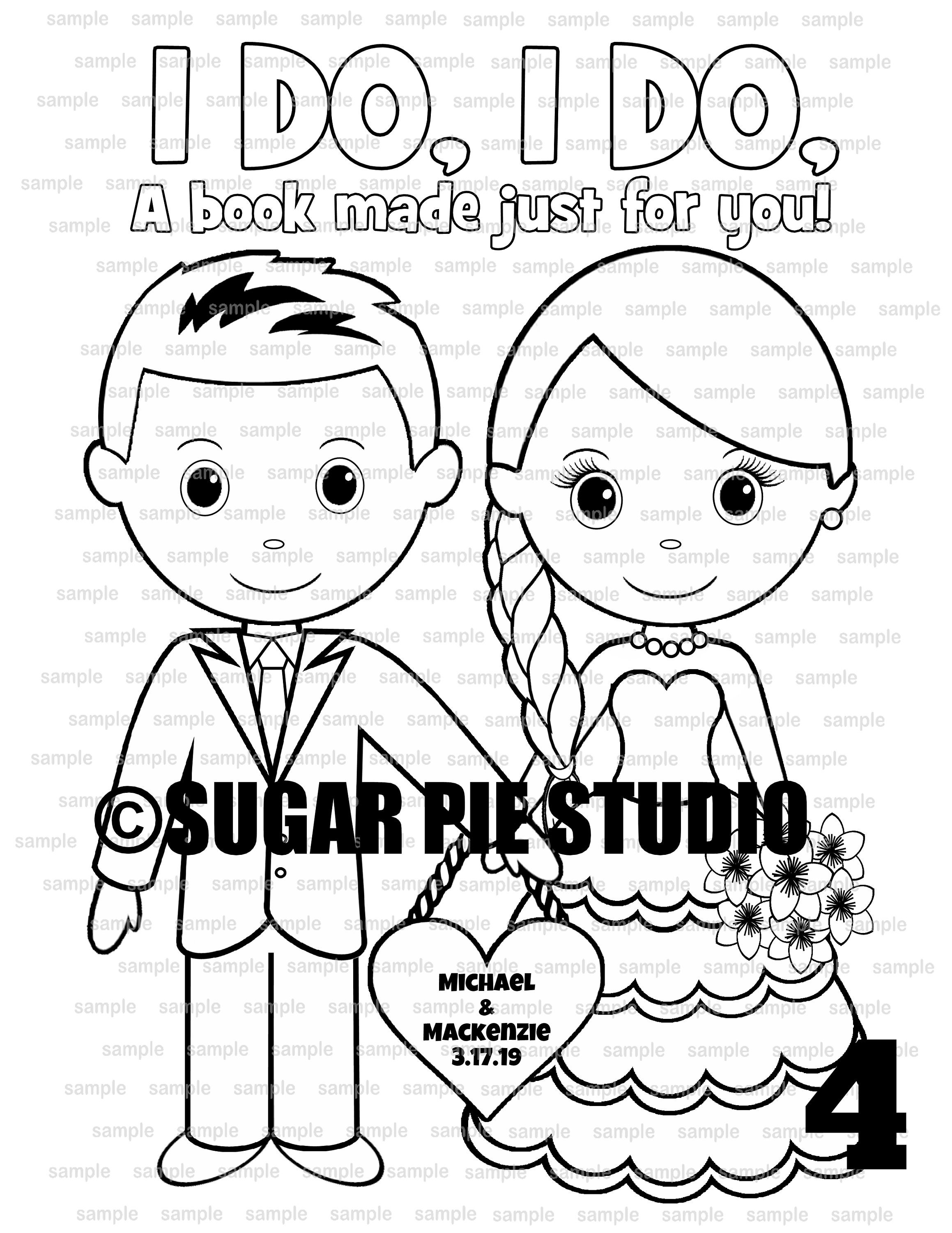 Download Wedding coloring book Favor Kids 8.5 x 11 PDF or JPEG TEMPLATE