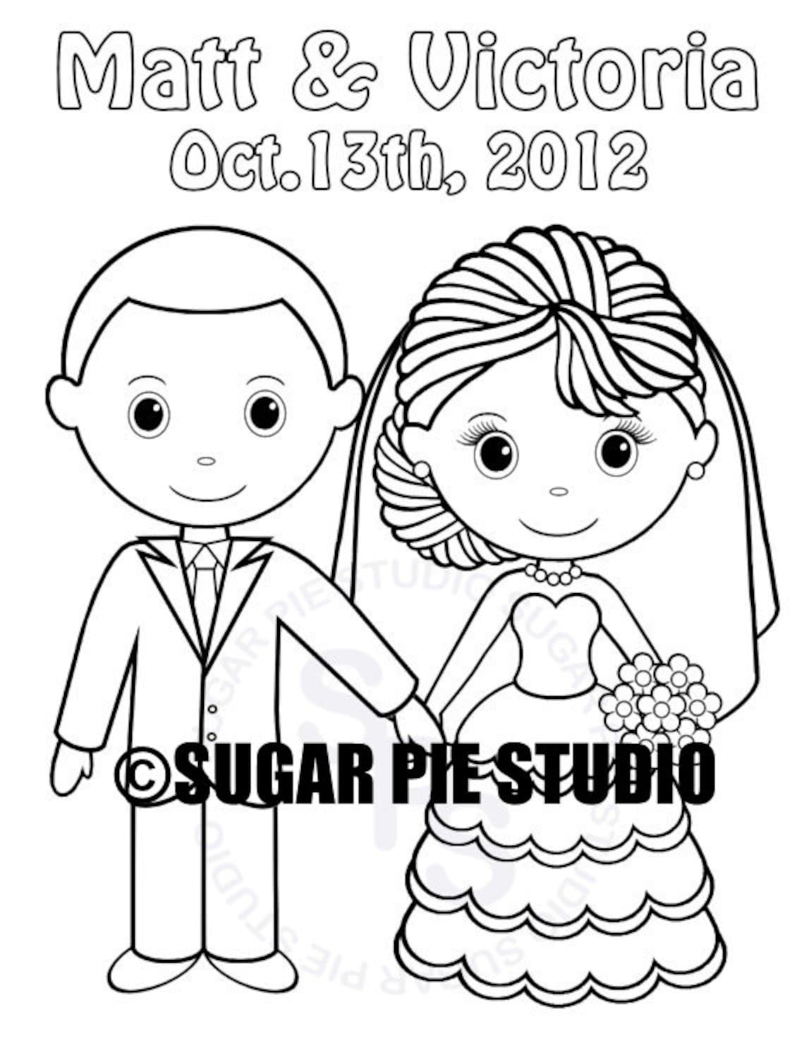 Personalized Printable Bride Groom Wedding Party Favor - Etsy