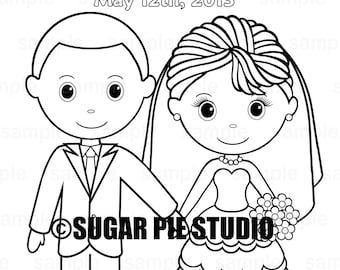 Printable Personalized Wedding coloring activity book  Favor Kids 8.5 x 11  PDF or JPEG TEMPLATE