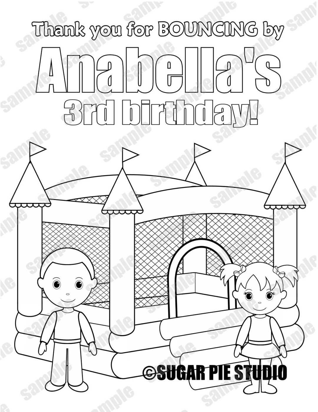 Personalized Bounce House Coloring - Il 1080xN.745010481 9h9n 