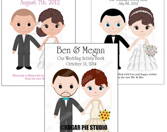 Printable Personalized Custom 8.5x 5.5 Wedding Favor Kids coloring activity book PDF or JPEG TEMPLATE