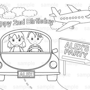 Download Personalized Printable Transportation Car Airplane Favor Etsy