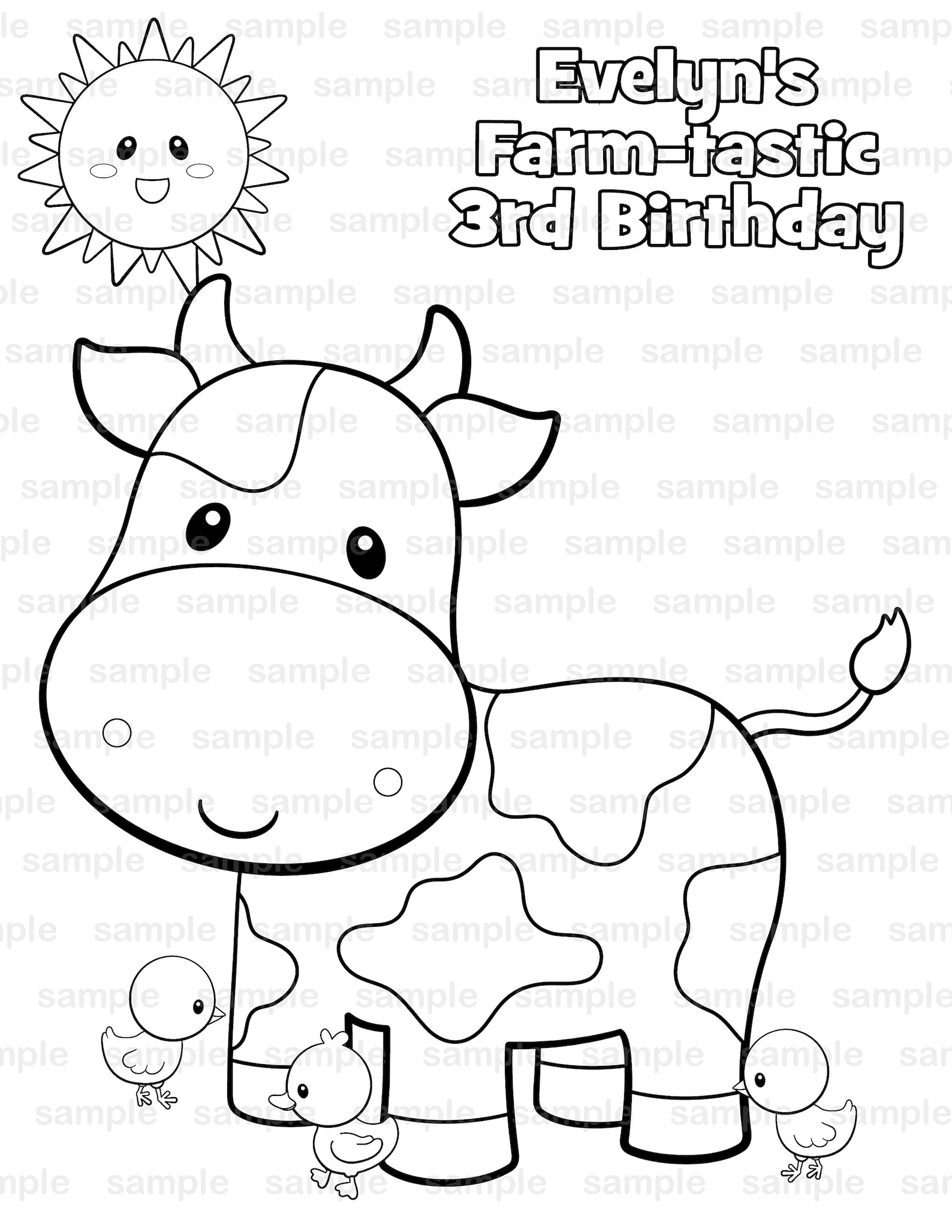 Personalized Printable Farm Birthday Party Favor Childrens - Etsy