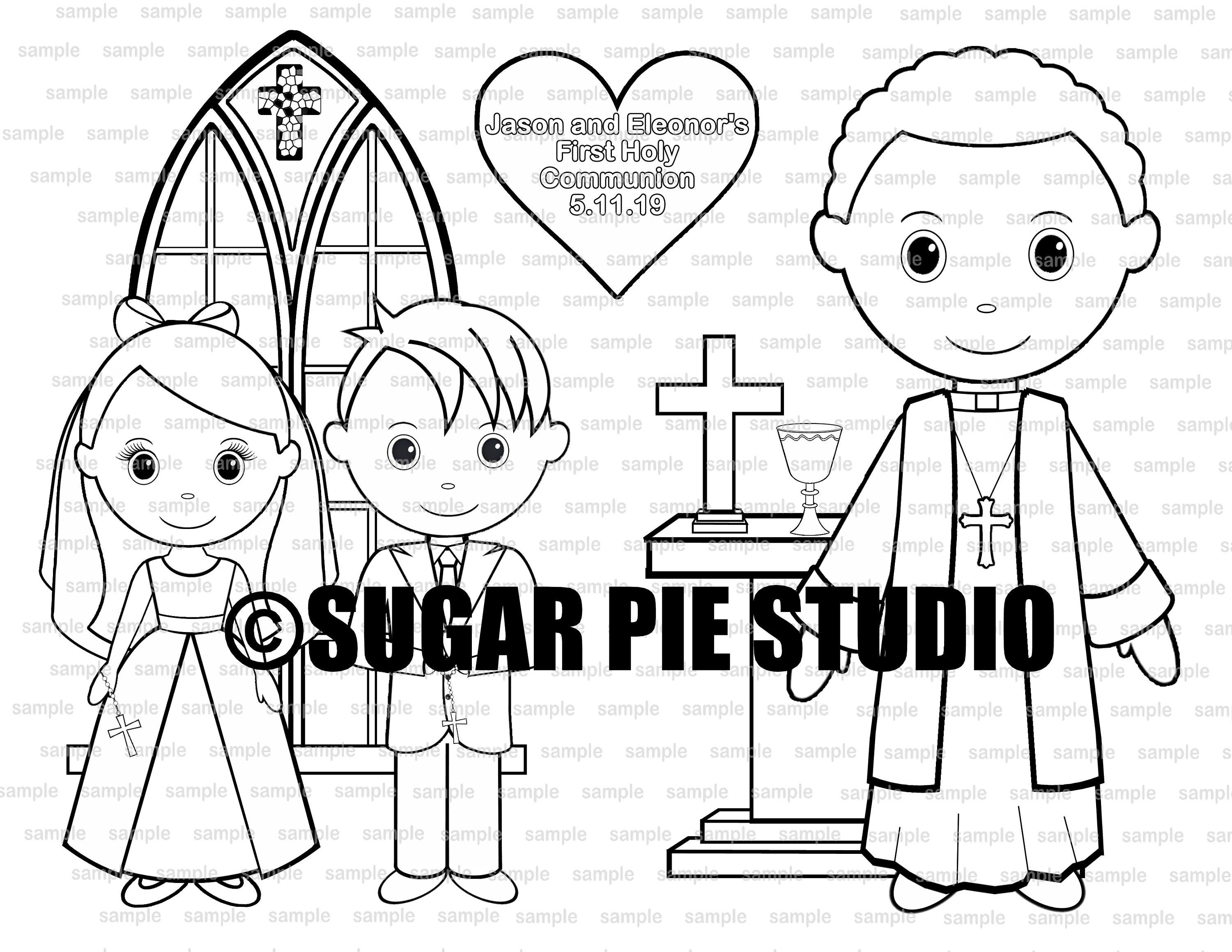 Communion Coloring Activity Page Pdf Or Jpeg Template Etsy