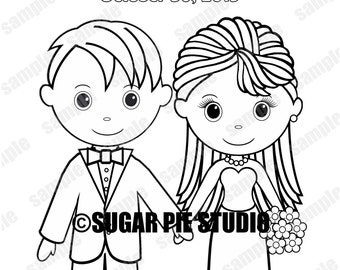 Printable Personalized Wedding coloring activity book  Favor Kids 8.5 x 11  PDF or JPEG TEMPLATE