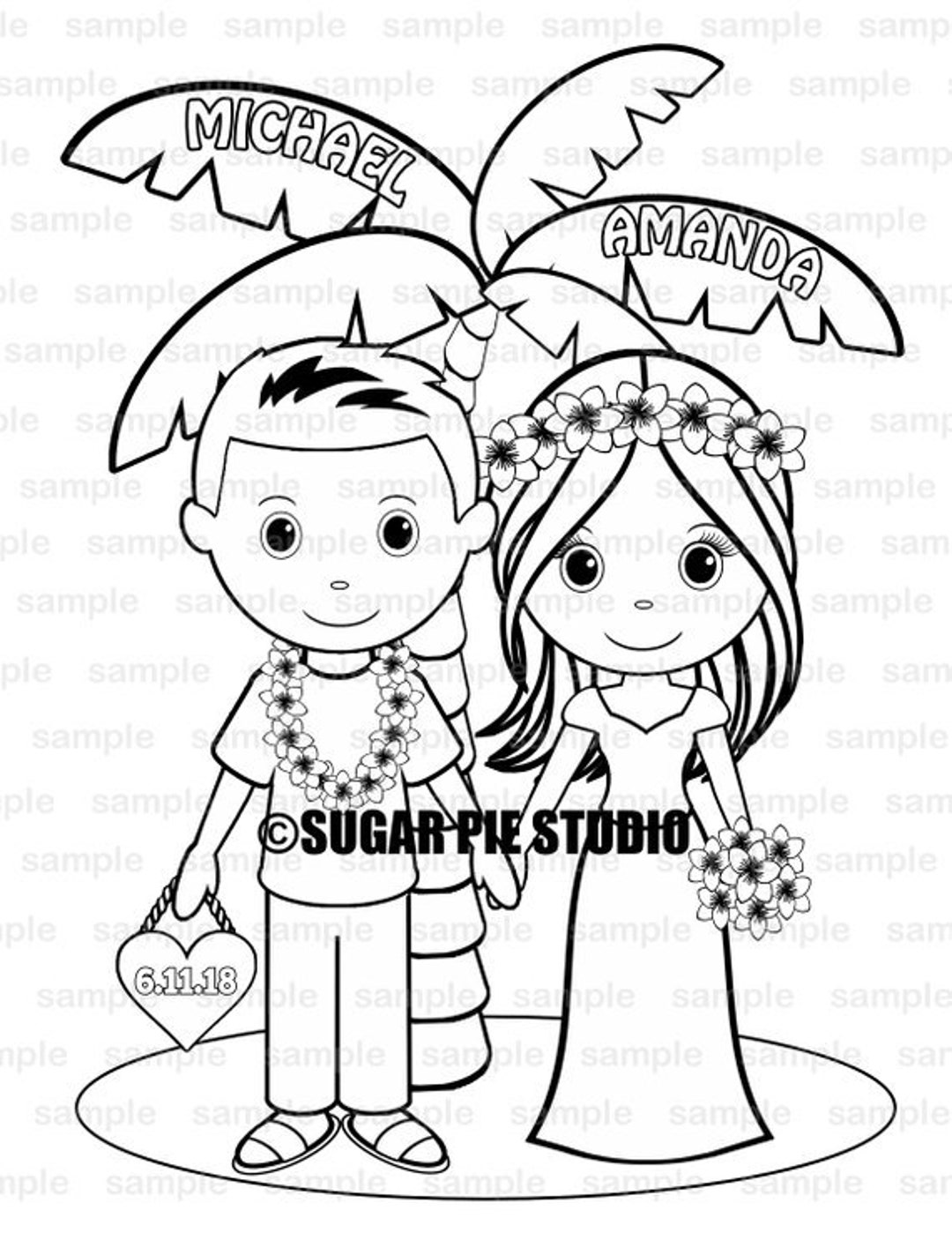 Print Luau Free Coloring Pages