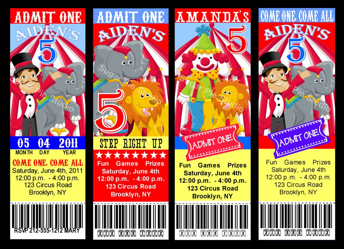 Free Printable Ticket Style Invitations 1