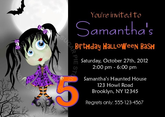 Imprimable Fete Danniversaire Halloween Invitation Sur Etsy France