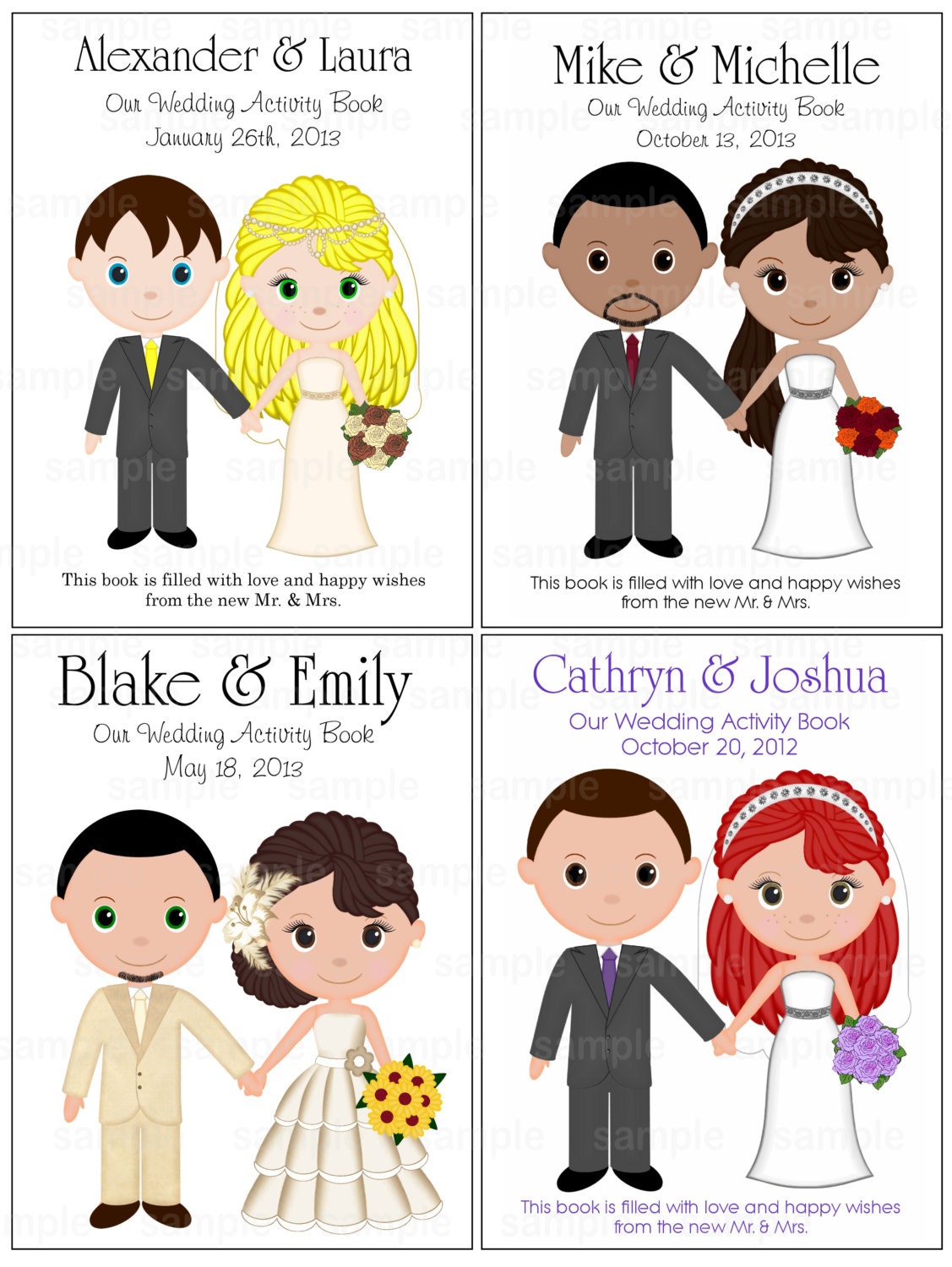 Download Wedding Coloring Book Personalized Childrens Favor Activity Printable Digital File Pdf Or Jpeg Template Guest Books Party Decor