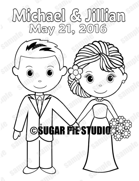 Personalized Printable Bride Groom Wedding Party Favor Etsy