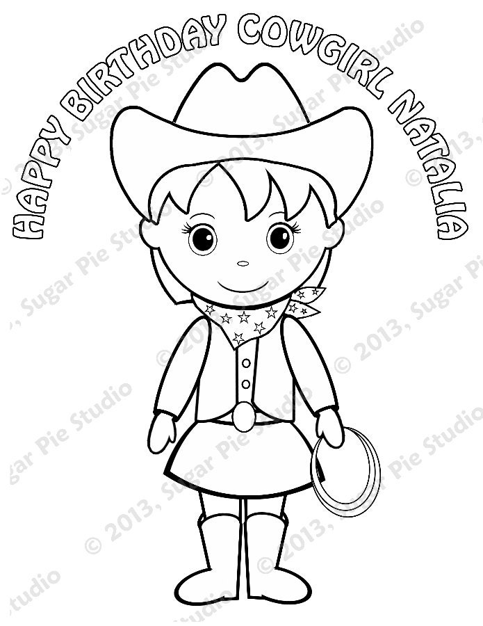 personalized printable cowgirl pigtails birthday party favor etsy new zealand