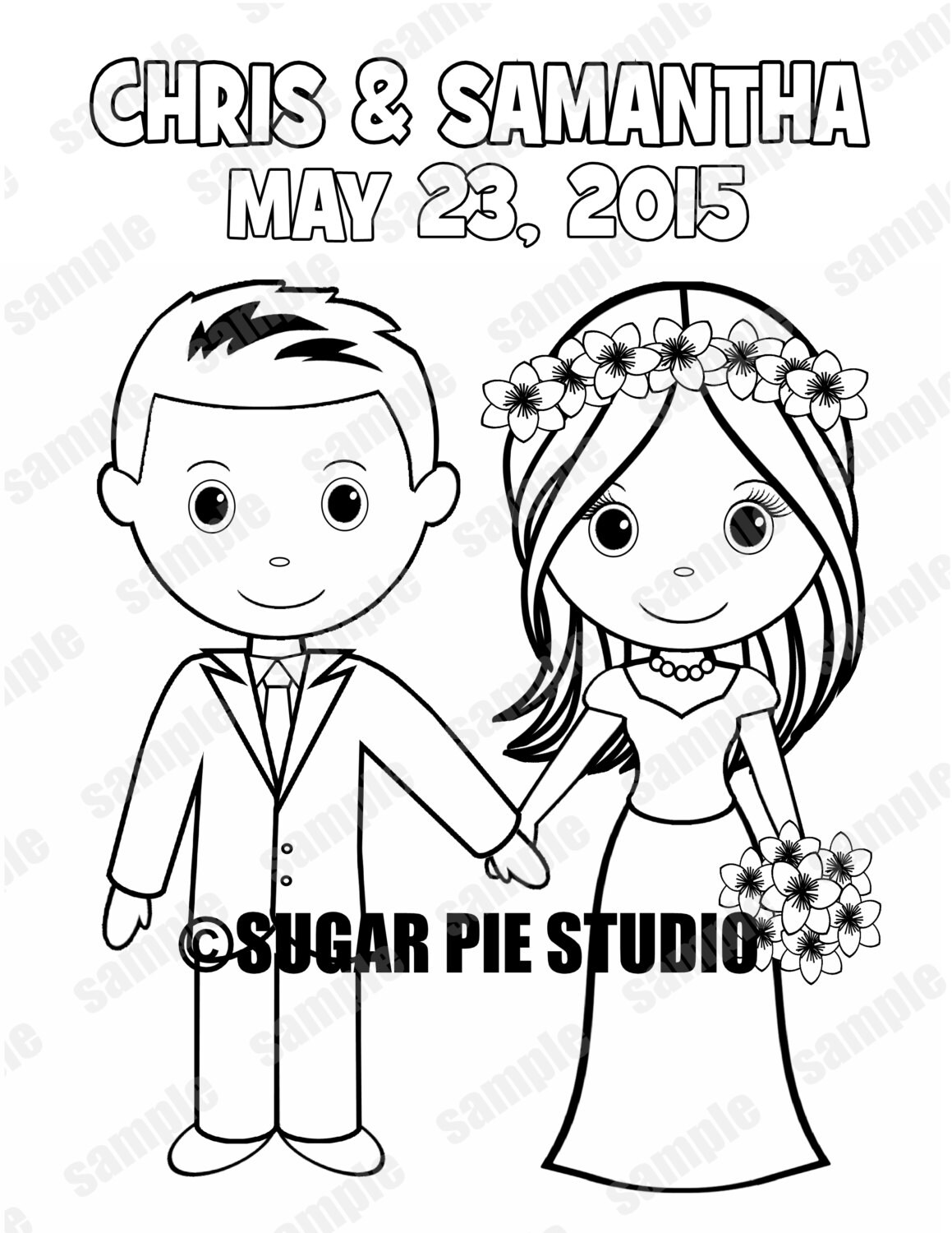 Download Printable Personalized Wedding Coloring Activity Book Favor Kids 8 5 X 11 Pdf Or Jpeg Template