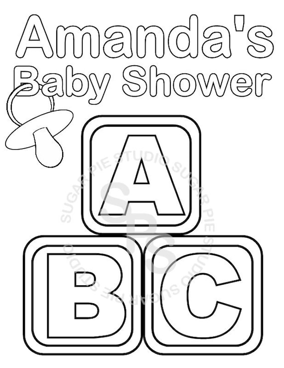 Personalized Printable Baby Shower Favor Childrens Kids | Etsy