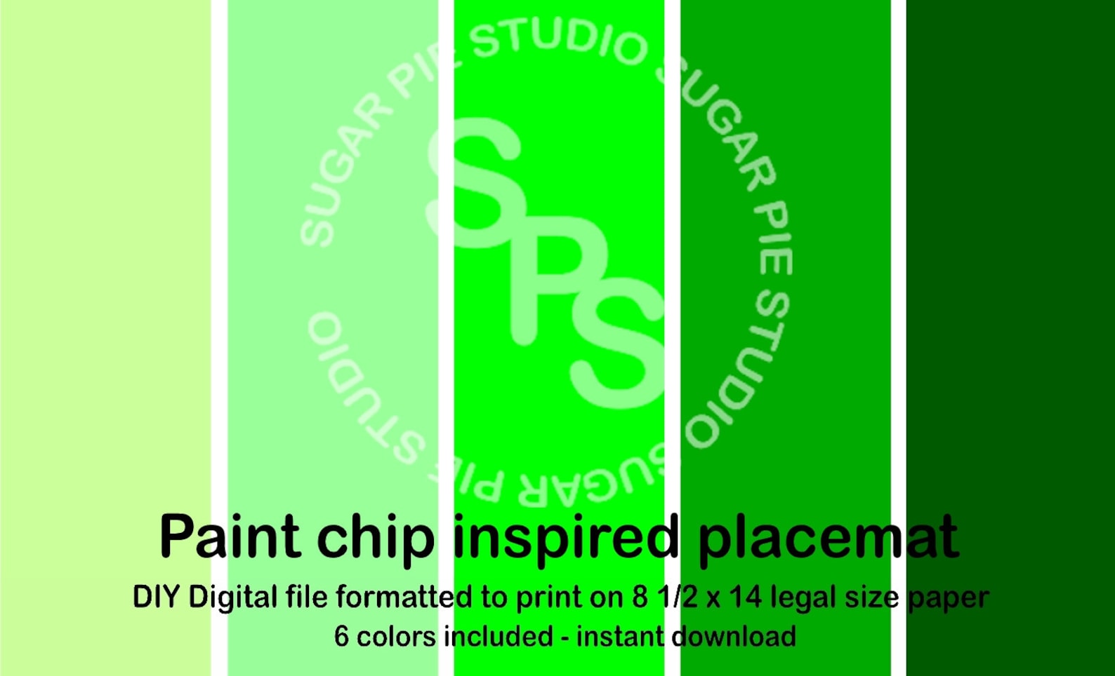 Printable Paint Chip Inspired Birthday Party Placemat 8.5x14 - Etsy