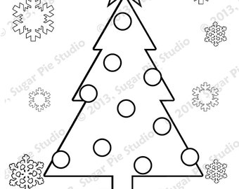 Personalized Printable Holiday Christmas Winter Party Favor childrens kids coloring page activity PDF or JPEG file