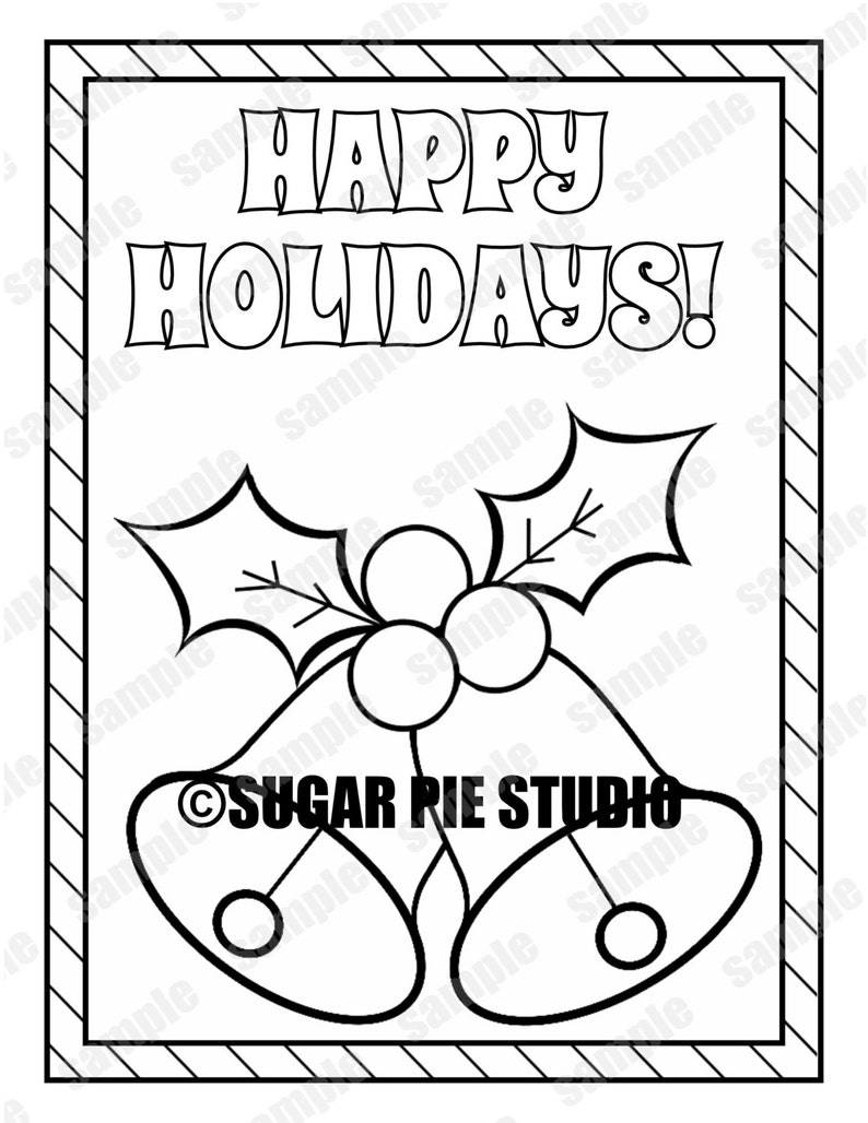 Christmas Coloring page activity Instant download Printable | Etsy