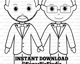 WEDDING COLORING Page - Pages - Kids table activity favor - Colouring sheet - Placemat - Instant Download - Do it yourself - PDF file
