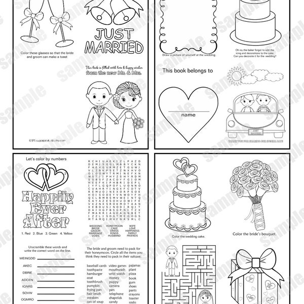 Shop Wedding Coloring Book Online Etsy