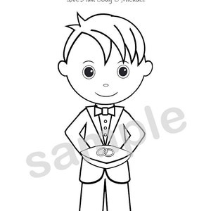 Personalized Wedding Party Favor Birthday Party Favor Colouring Activity Sheet Personalized Printable Template image 4