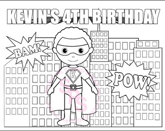 Coloring Hero Etsy