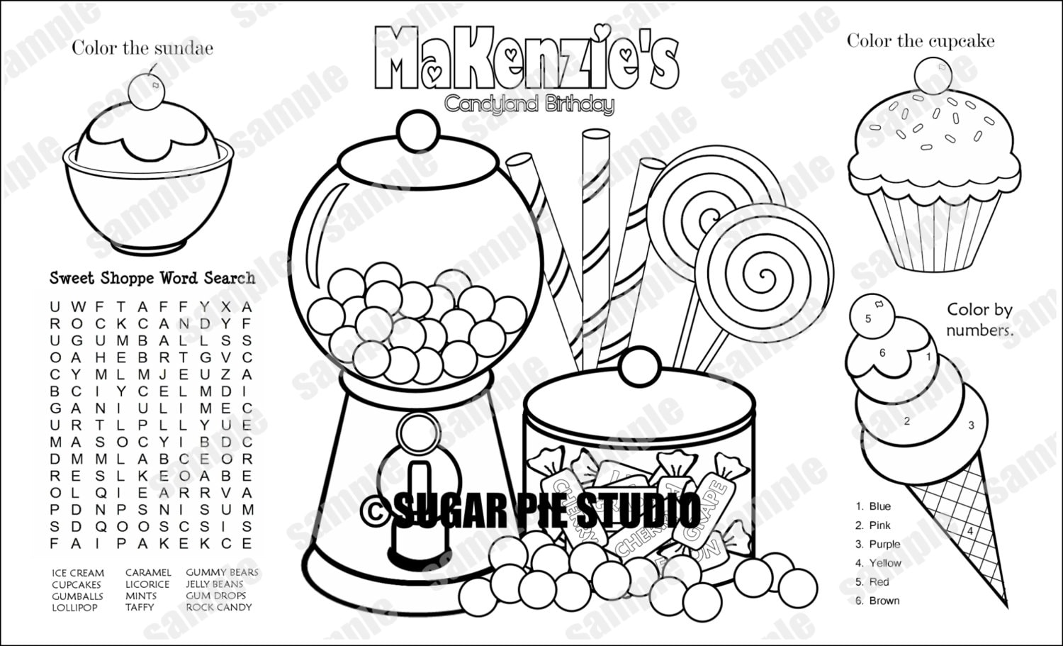 PRINTABLE Personalized Sweet Shoppe Candy shop Candy land ...
