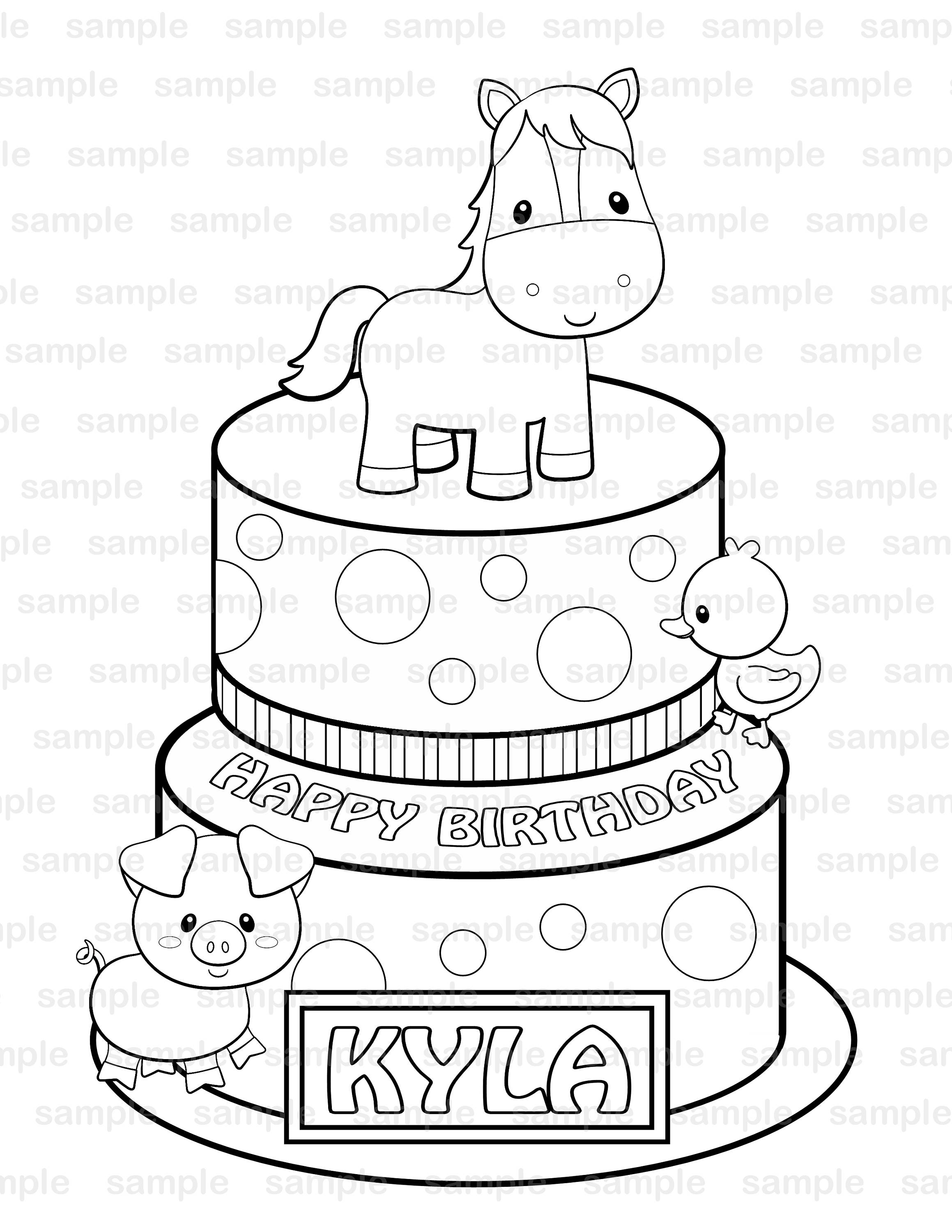 Happy Birthday Banner Coloring Page Printable