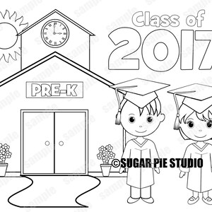 Printable PRE-K Graduation favor Kids coloring page