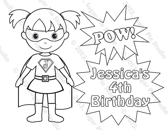 Personalized Printable SuperHero Super Hero Girl Birthday Etsy Personalized Printable SuperHero Super Hero Girl Birthday Etsy
