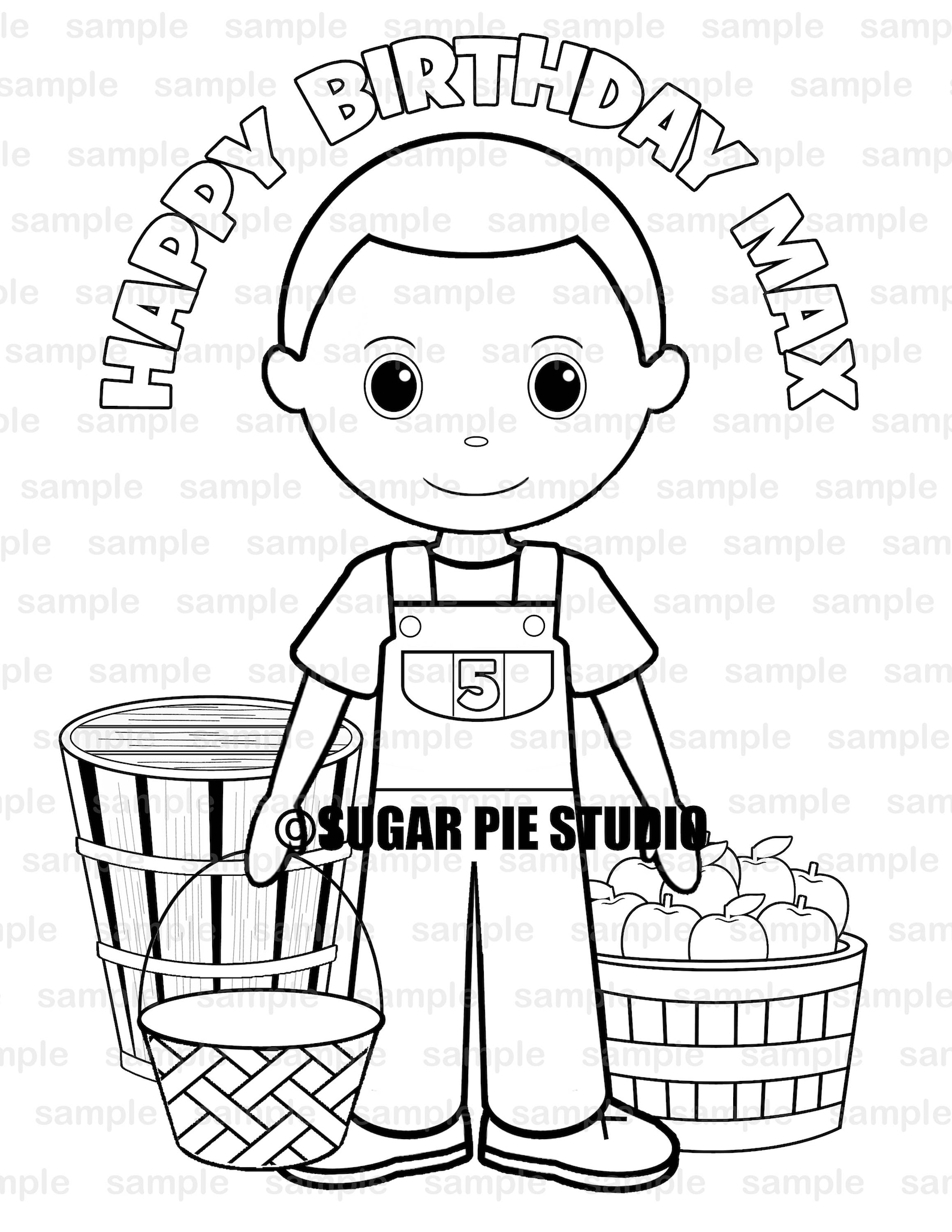 Farm Birthday Party Favor Childrens Kids Coloring Page - Etsy