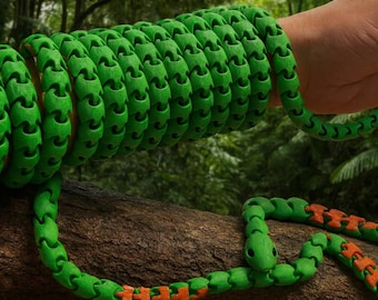 Giant Flexi Snake • 11 ft Articulated 3D Printed Fidget Toy