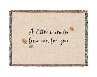 Warm Hugs Blanket Woven Blanket | Cozy Long-Distance Comfort Throw