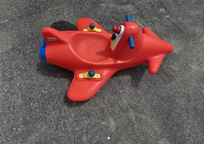 Vintage Little Tikes Rocking Rocket Airplane Ride-on Toy. 1980'S Good ...