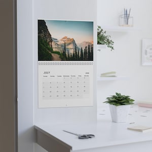 Calendario fotografico del Glacier National Park 2026, calendario da parete