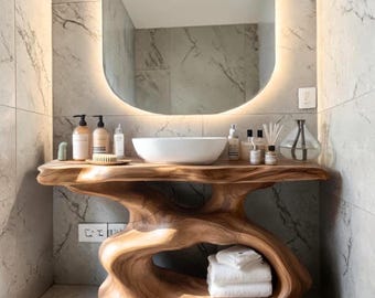 Farmhouse Vanity for Traditional Bathroom Furniture Solid Wood Rustic Bathroom