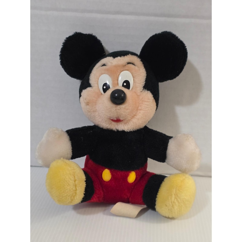 Vintage Disney Mickey Mouse Plush Disneyland Walt Disney World Toy image 1