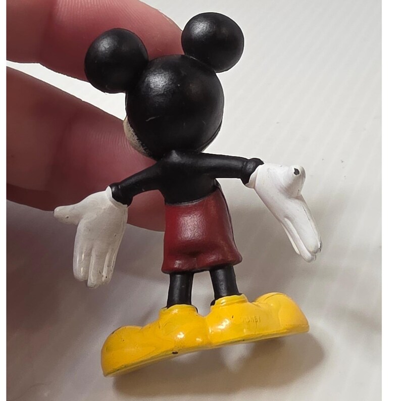 Disney Mickey Mouse PVC Figure 2 Inch Multicolor Fair Vintage Figurine image 3