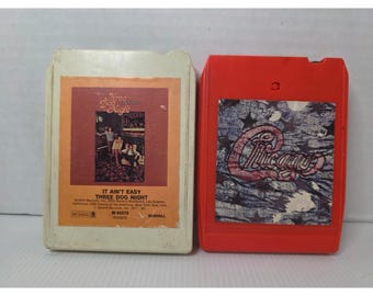 Chicago II Three Dog Night It Ain't Easy Lote de cintas de 8 pistas vintage