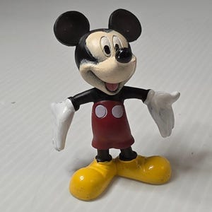 Disney Mickey Mouse PVC Figure 2 Inch Multicolor Fair Vintage Figurine image 1