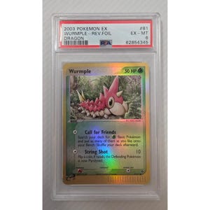 Pokemon Trading Card Standard Wurmple 81/97 2003 EX Dragon Reverse Foil PSA 6 image 4