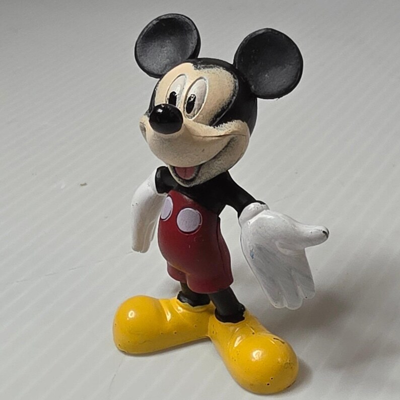 Disney Mickey Mouse PVC Figure 2 Inch Multicolor Fair Vintage Figurine image 2