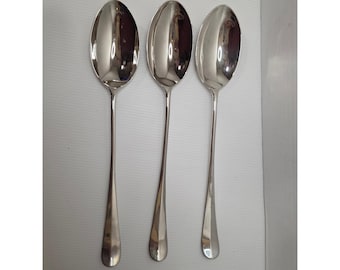 International Silver Co Serving Spoons Set 3 Large Silverplate 1991 Vintage