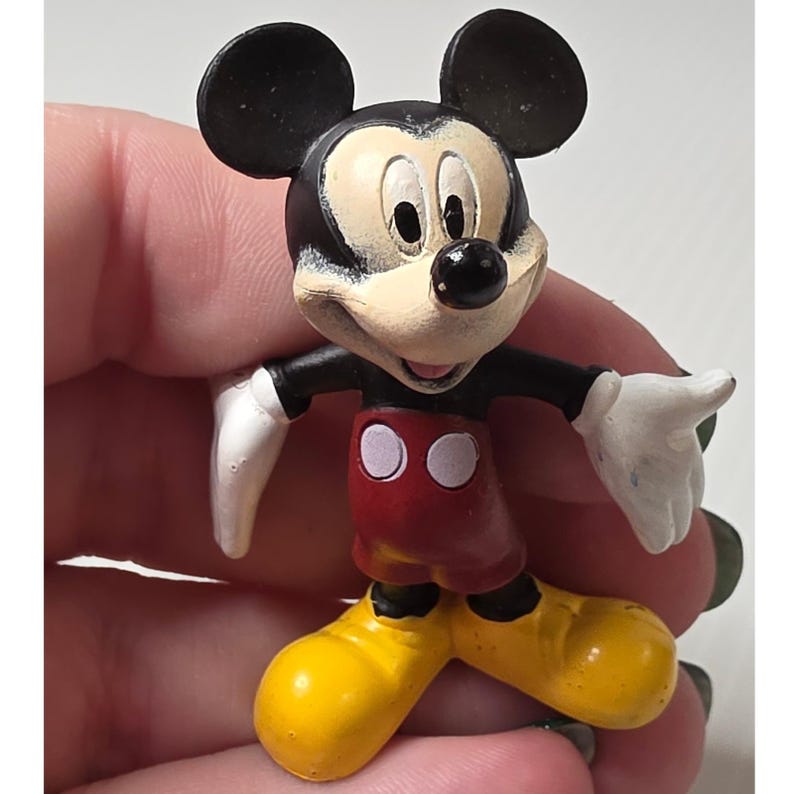 Disney Mickey Mouse PVC Figure 2 Inch Multicolor Fair Vintage Figurine image 7